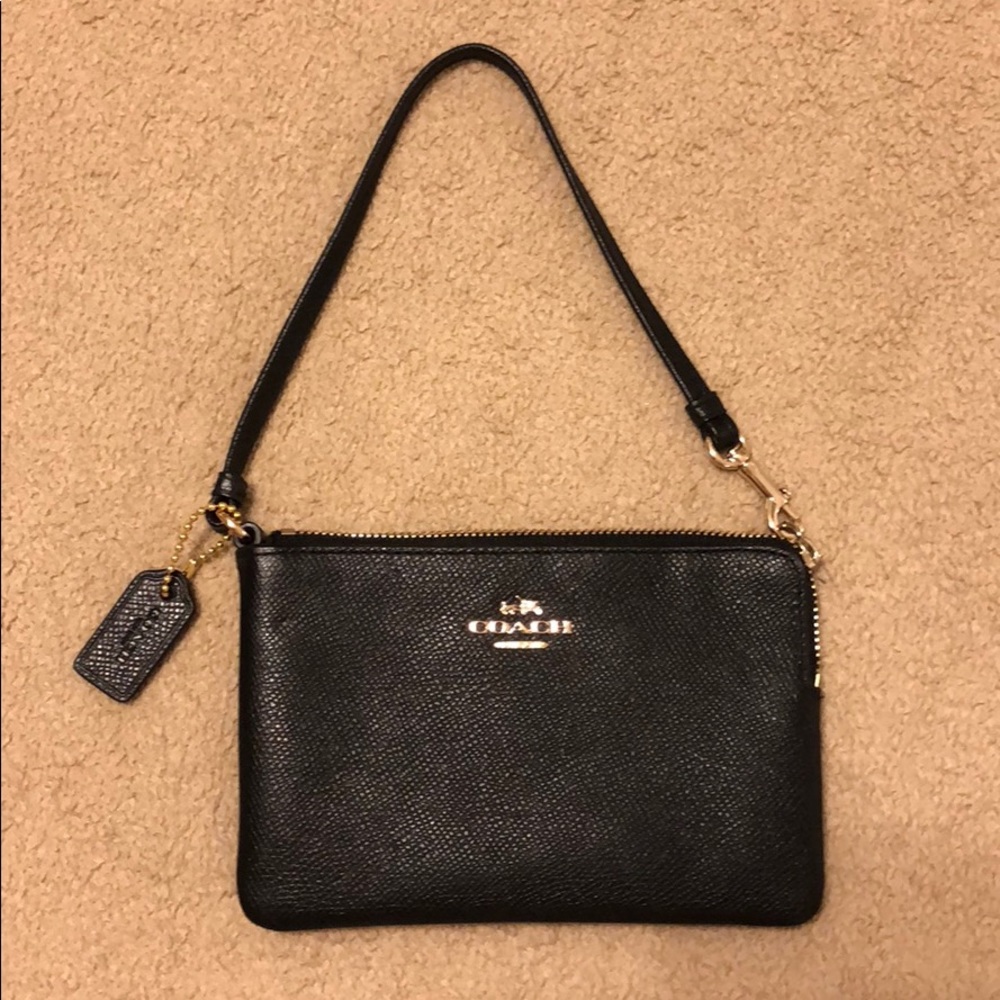 Black coach wristlet